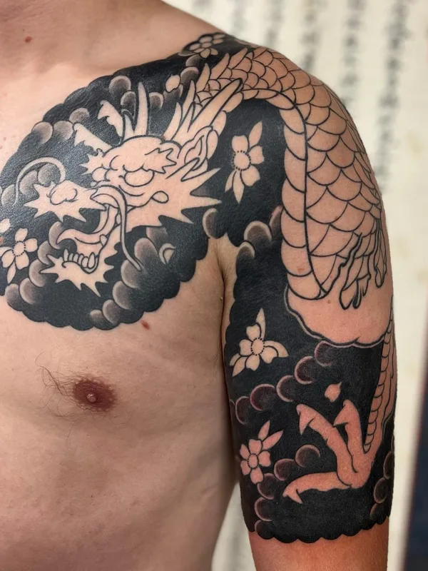 male black japanese Tatuaggio su full sleeve #57557 | Tatuatore Jason Eisenberg