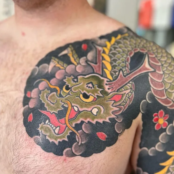 Oriental tattoo by Jason Eisenberg in Charleston