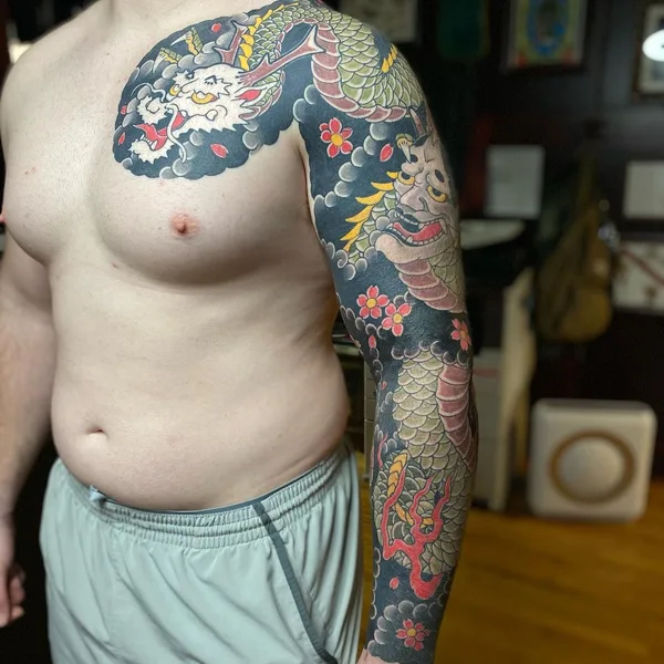 Oriental tattoo by Jason Eisenberg in Charleston