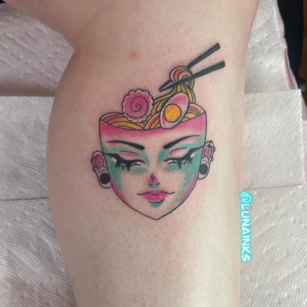 Illustrative tattoo by Luna Snow in Murfreesboro