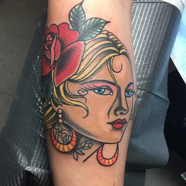 Illustrative tattoo by Paul Kirk in Marmet
