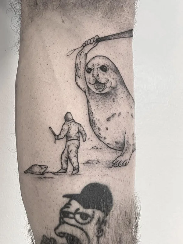 black and grey blackwork татуировка на forearm #72570 | Тату мастер weepandforfeit