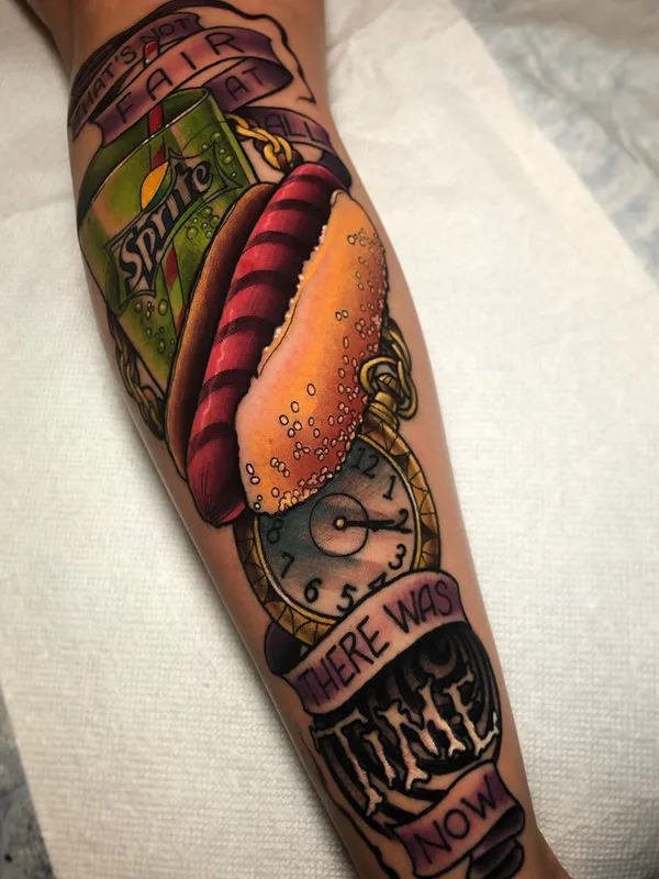 color neo traditional tatouage sur forearm #32338 | Artiste tatoueur Jeff Saunders