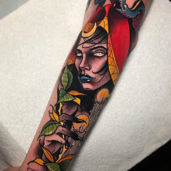Neo Traditional tattoo by Jeff Saunders in Penndel