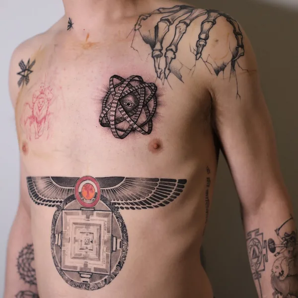 Abstract tattoo by Konstantin Strokin in Miami