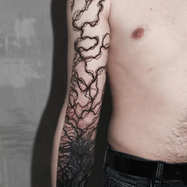 Abstract tattoo by Konstantin Strokin in Miami