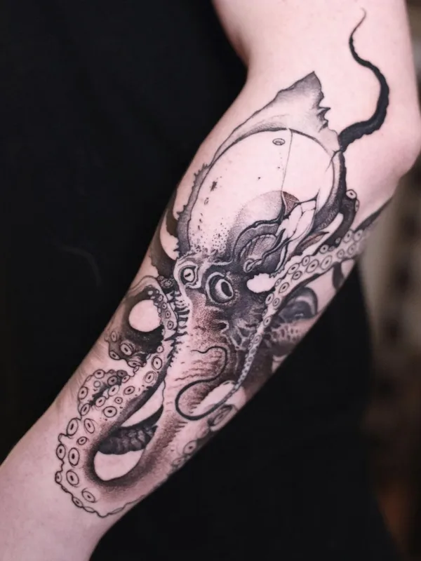 black and grey black and grey Tatuaggio su forearm #37218 | Tatuatore Konstantin Strokin