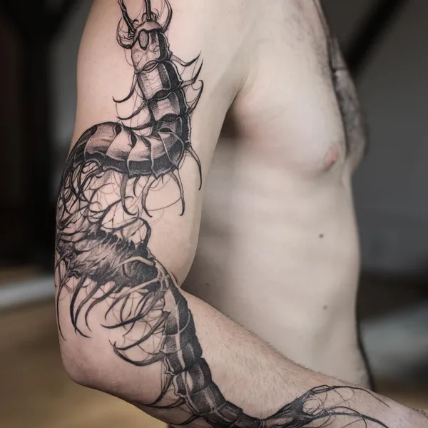Abstract tattoo by Konstantin Strokin in Miami