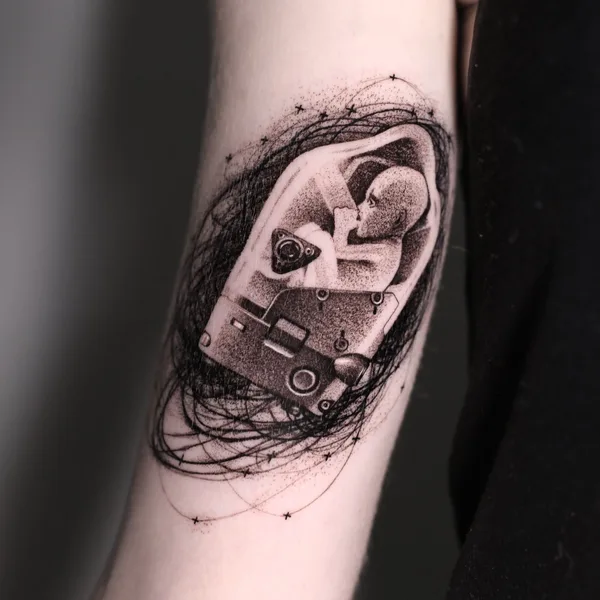 Abstract tattoo by Konstantin Strokin in Miami