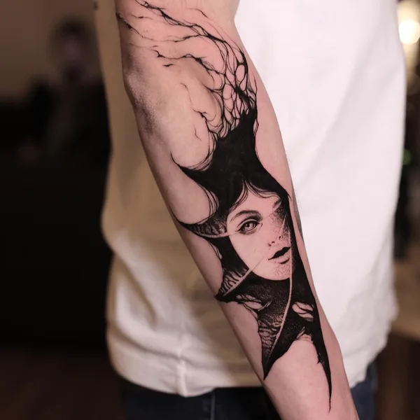 Abstract tattoo by Konstantin Strokin in Miami