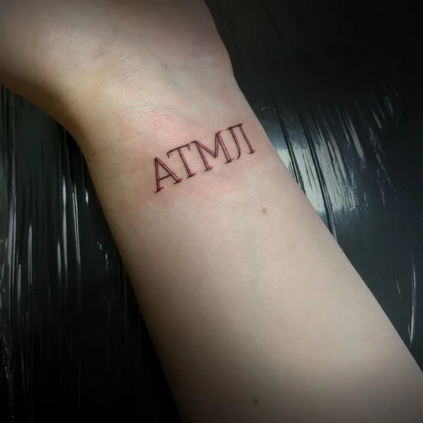 Calligraphy tattoo by Sofia Kitsune Tattoo in Липецк