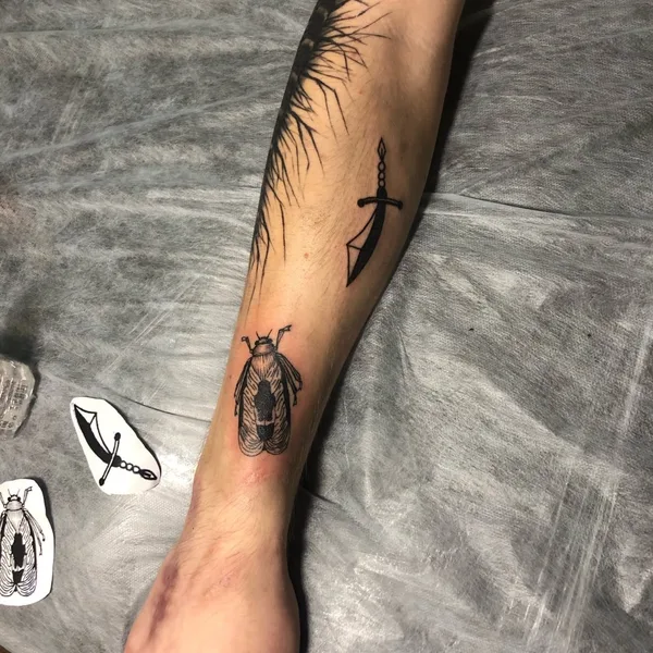 Calligraphy tattoo by Sofia Kitsune Tattoo in Липецк