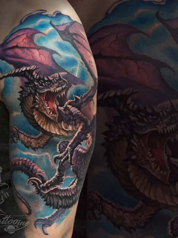 color realism tatuaje en full sleeve #32618 | Tatuador Артем Новиков