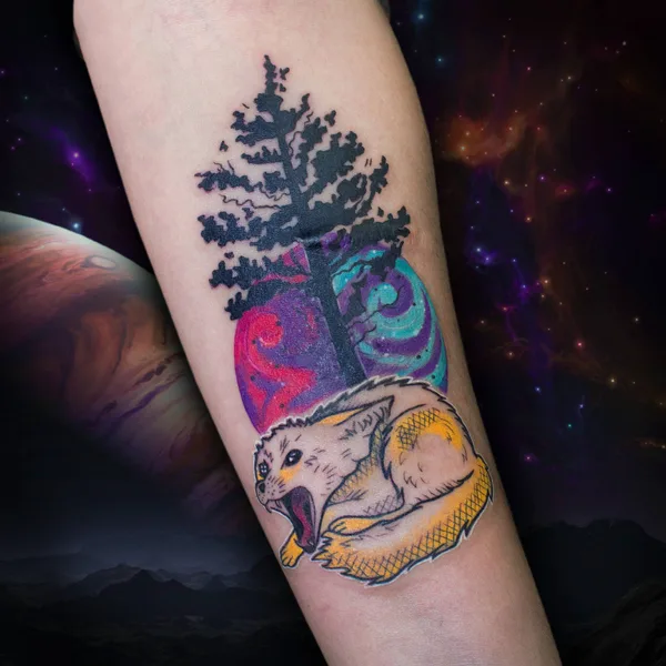 New School tattoo by Мария Фомичева in Moscow