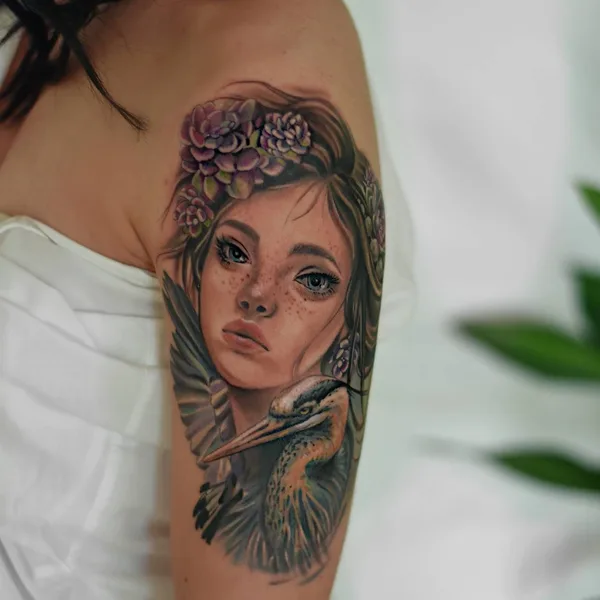 Surrealism tattoo by Katerina Savchenko in Donostia