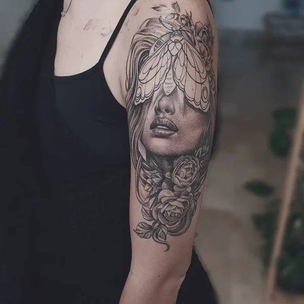 Surrealism tattoo by Katerina Savchenko in Donostia
