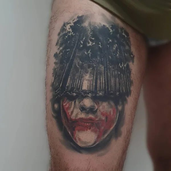 Surrealism tattoo by Katerina Savchenko in Donostia