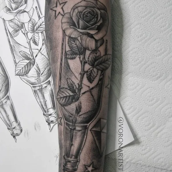 Graphic tattoo by Павел Ворон in Moscow