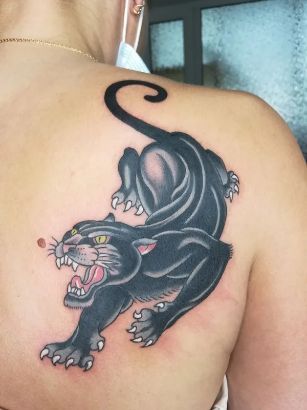 black and grey traditional татуировка на shoulder blade #43359 | Тату мастер Игорь SMOLA Смольников