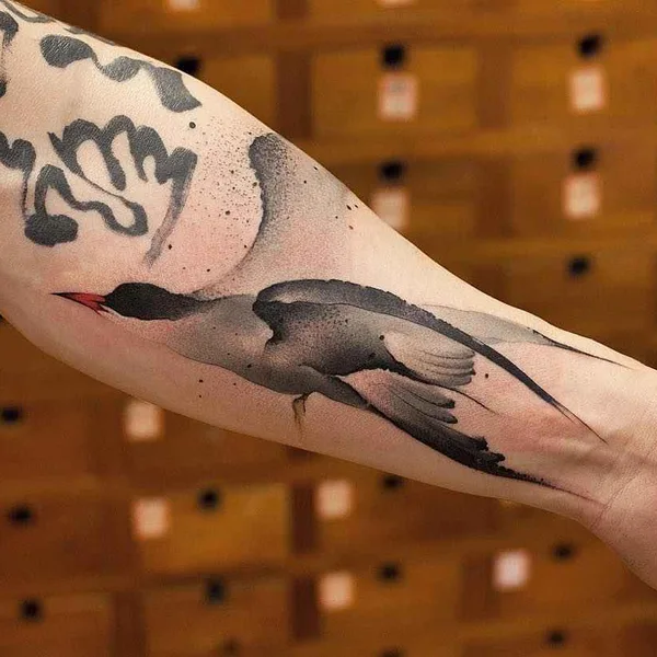 Акварель tattoo by Chen Jie in Beijing