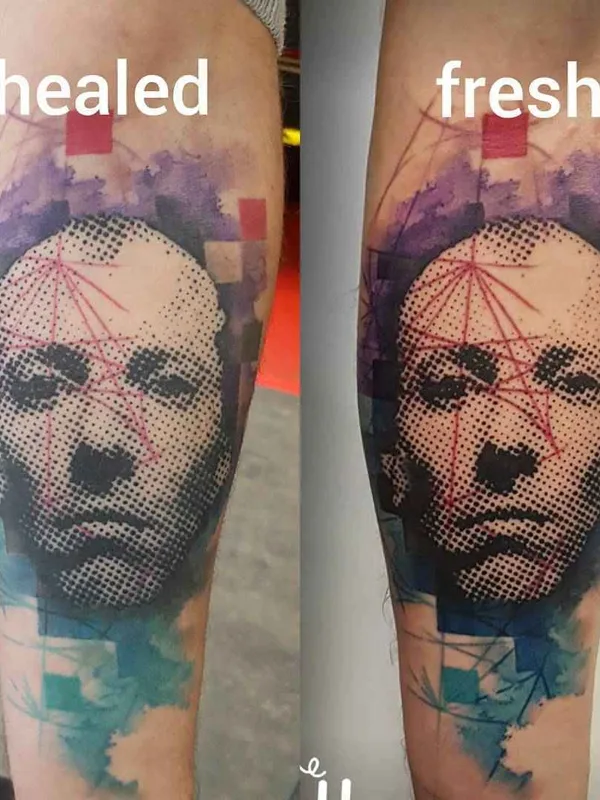 color abstract татуировка на forearm #16641 | Тату мастер Guillaume Smash