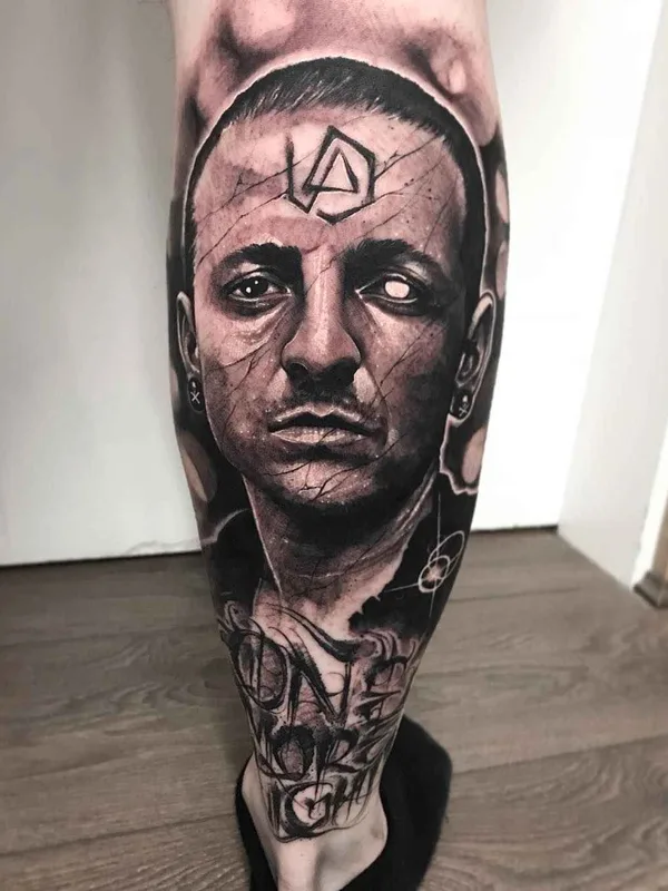 black and grey realism tatouage sur calf #14432 | Artiste tatoueur Anrijs Straume