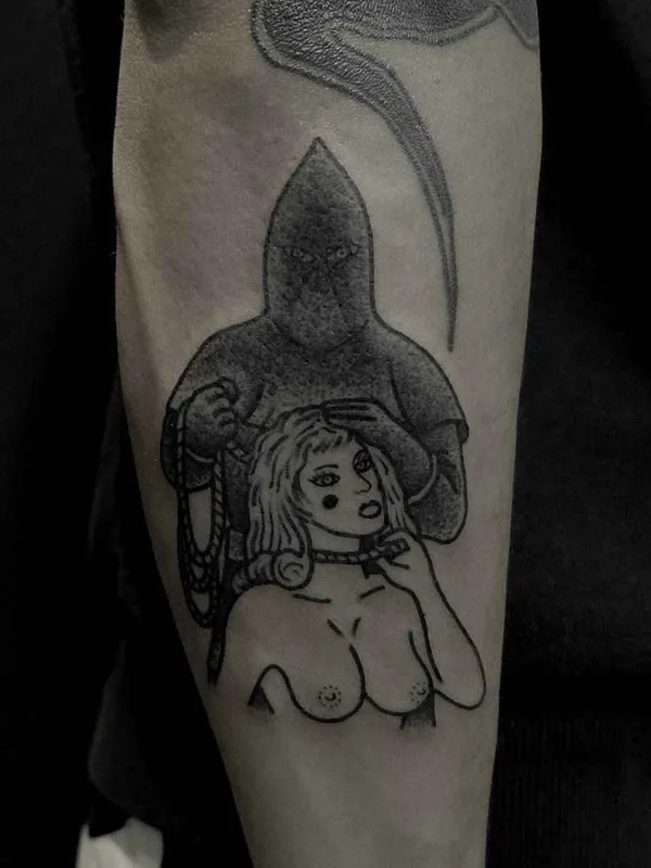 black blackwork татуировка на forearm #14650 | Тату мастер Andrey Kichatov