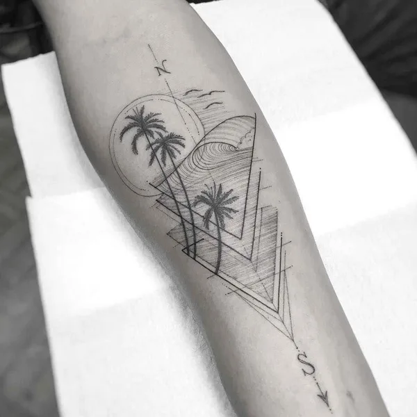 Linework tattoo by William Marin
