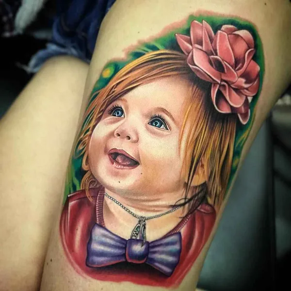 Portrait tattoo by Roman Abrego in Yucaipa
