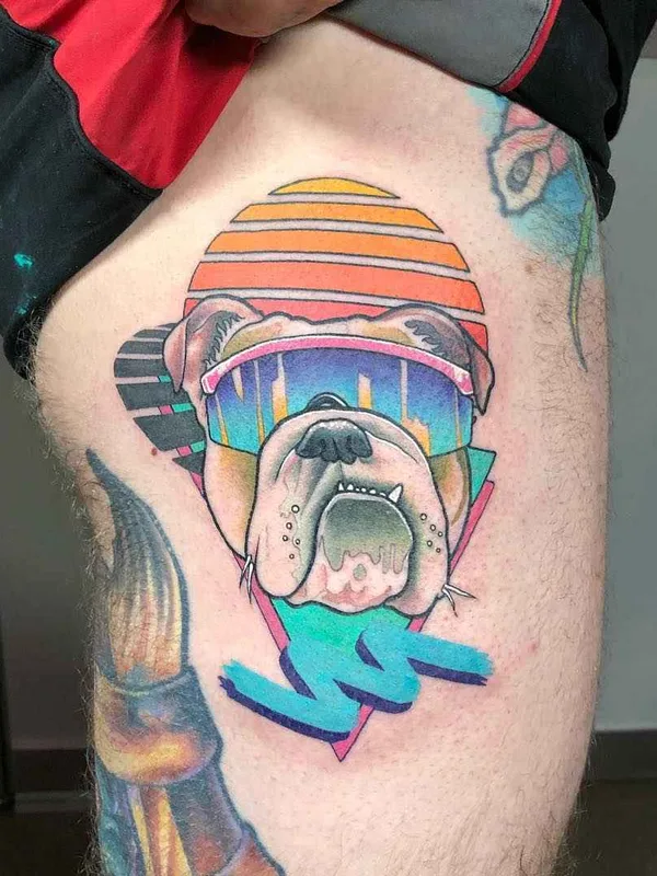 color new school Tatuaggio su thigh #14874 | Tatuatore Leisure Brodie Bandit