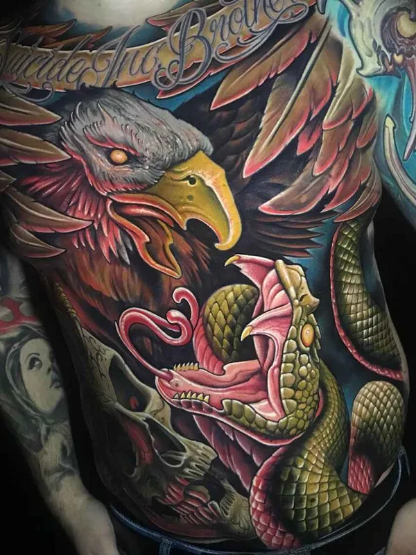 male color realism татуировка на chest #16836 | Тату мастер Julian Corpsepainter Siebert
