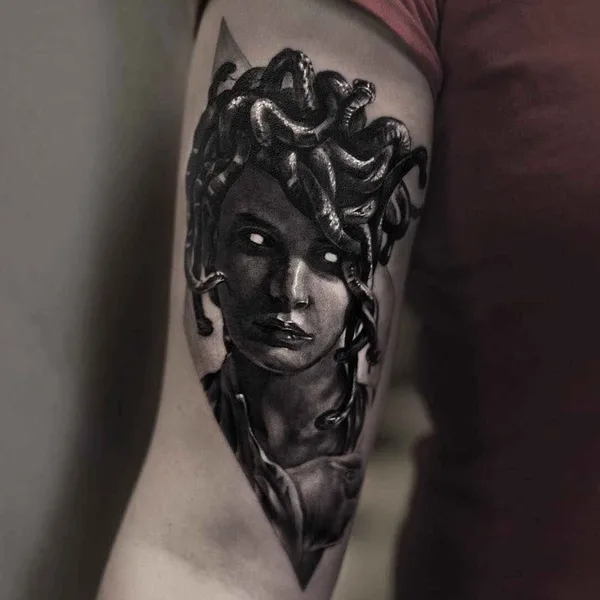 Abstract tattoo by Adrian Lindell in Stockholm
