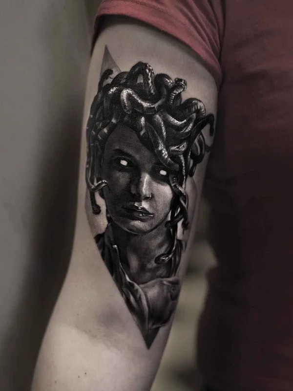 Abstract tattoo by Adrian Lindell in Stockholm
