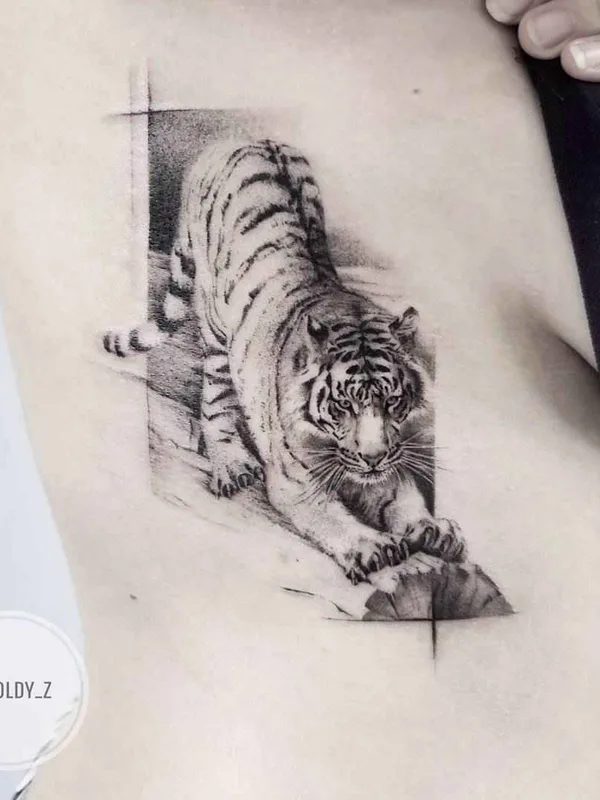 black and grey realism татуировка на side #18553 | Тату мастер Zlata Kolomoyskaya