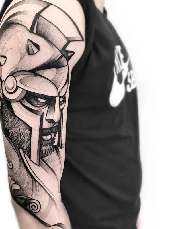 Graphic tattoo by Frank Carrilho