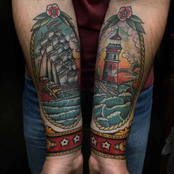 Traditional tattoo by Дмитрий Речной in Moscow