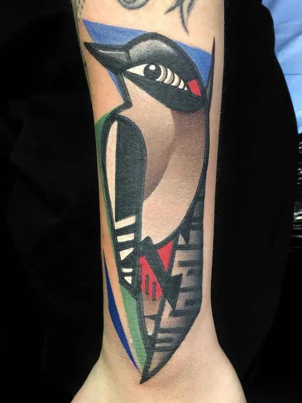 color geometric татуировка на forearm #16563 | Тату мастер Mike Boyd
