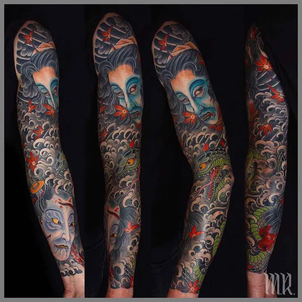 Traditional tattoo by Mike Rubendall