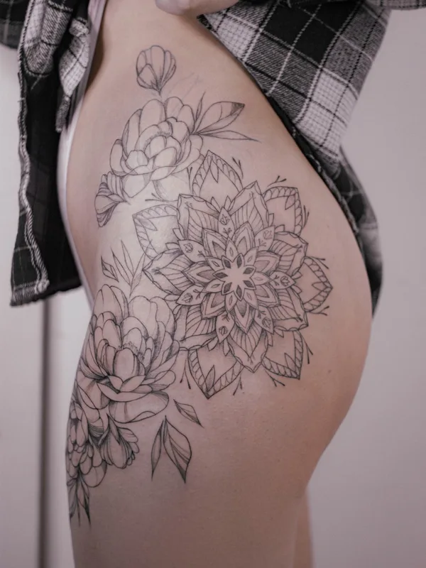 Graphic tattoo by Анастасия Шереметова in Tbilisi