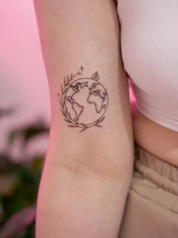 Graphic tattoo by Анастасия Шереметова in Tbilisi