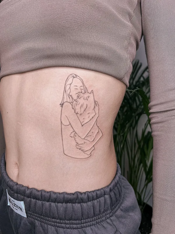 Graphic tattoo by Анастасия Шереметова in Tbilisi