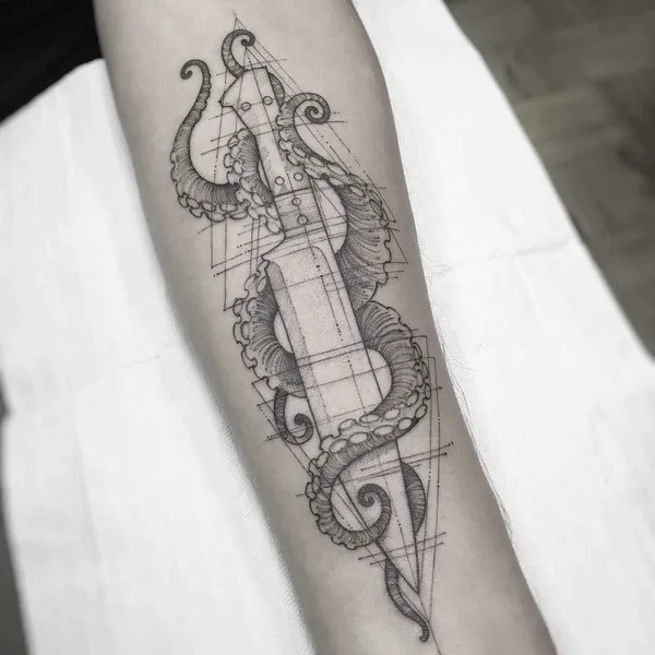 Linework tattoo by William Marin