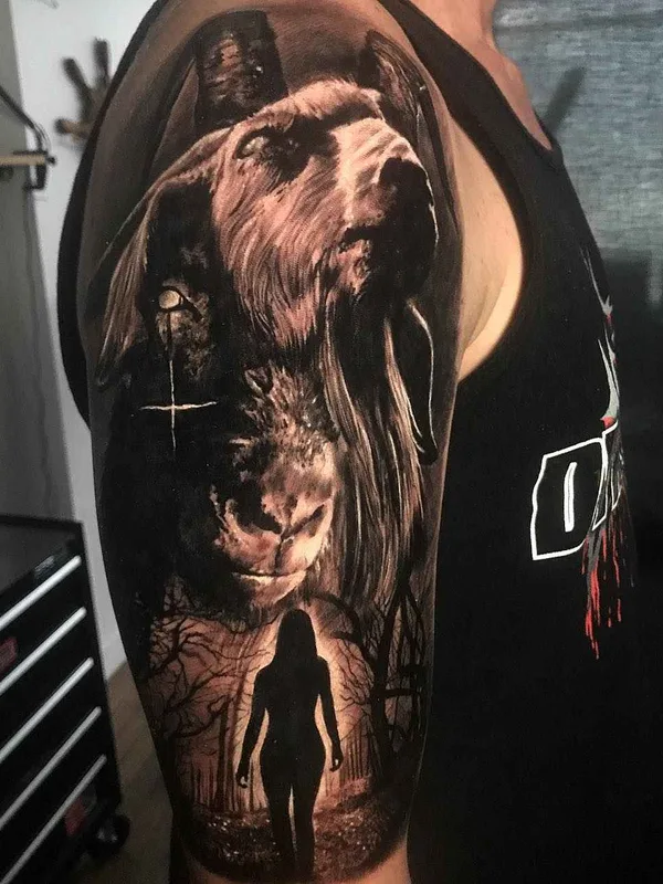 black and grey realism Tatuaggio su full sleeve #16710 | Tatuatore Damon Holleis
