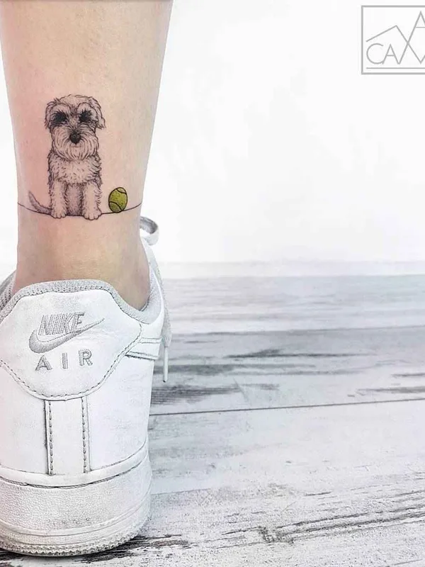 female color miniature tatuaje en ankle #15543 | Tatuador Ahmet Cambaz