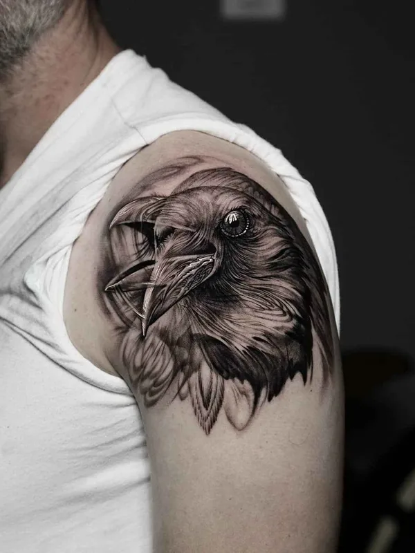 black and grey realism Tatuagem em shoulder #15335 | Tatuador Stefano Alcantara