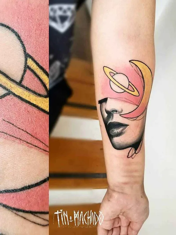 color illustrative tattoo auf forearm #15824 | Tätowierer Tin Machado