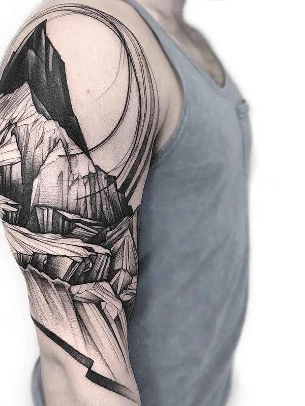 Graphic tattoo by Frank Carrilho