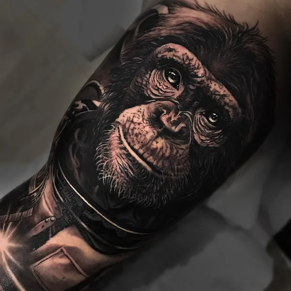 Portrait tattoo by Matias Noble in Valencia