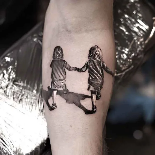 Abstract tattoo by Adrian Lindell in Stockholm