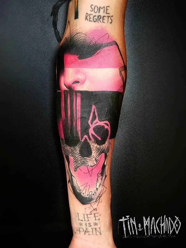 color abstract tattoo auf forearm #15823 | Tätowierer Tin Machado